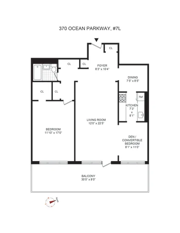 Unit for sale at 370 Ocean Parkway, Brooklyn, NY 11218