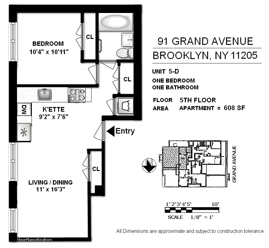 Unit for sale at 91 Grand Avenue, Brooklyn, NY 11205