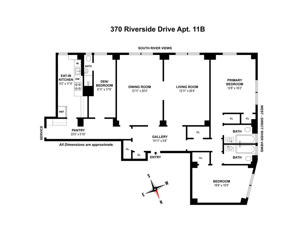 Unit for sale at 370 RIVERSIDE Drive, Manhattan, NY 10025
