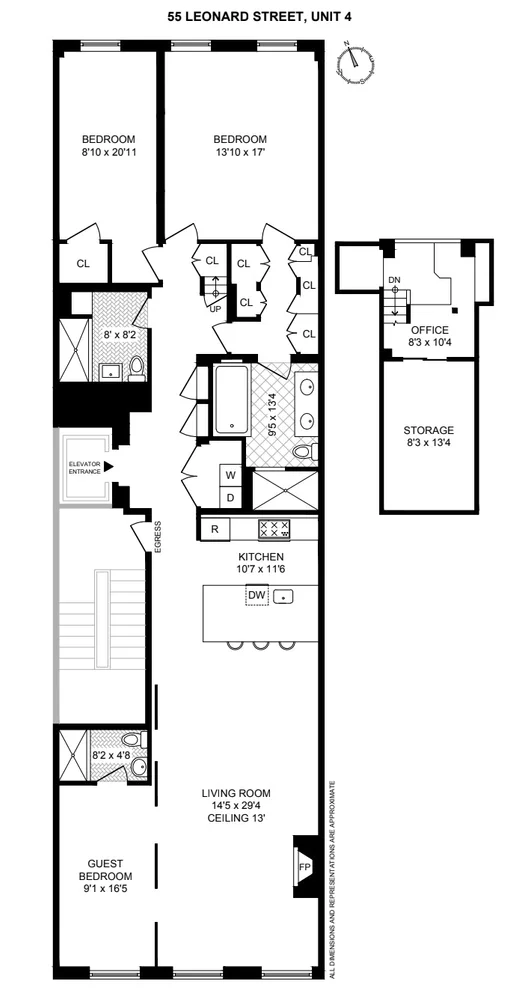 Unit for sale at 55 LEONARD Street, Manhattan, NY 10013
