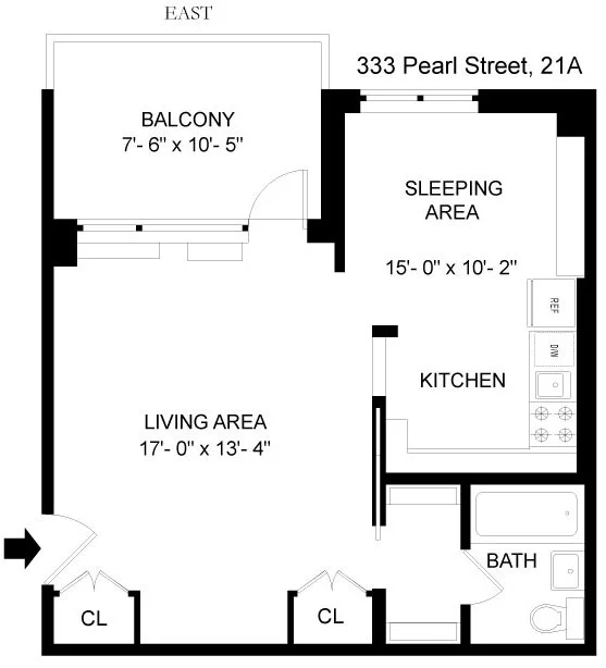 Unit for sale at 333 PEARL Street, Manhattan, NY 10038