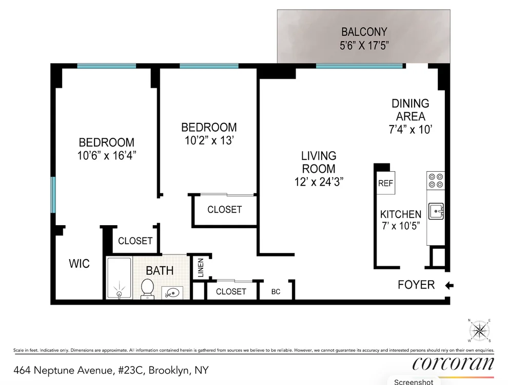 Unit for sale at 464 Neptune Avenue, Brooklyn, NY 11224