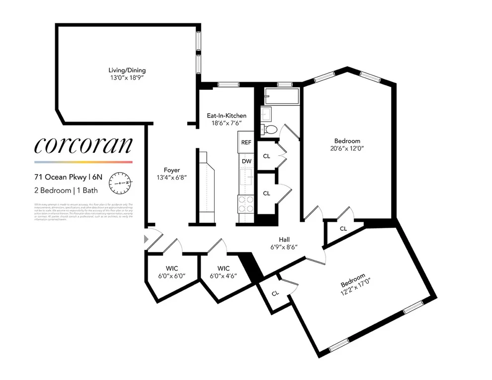 Unit for sale at 71 OCEAN Parkway, Brooklyn, NY 11218