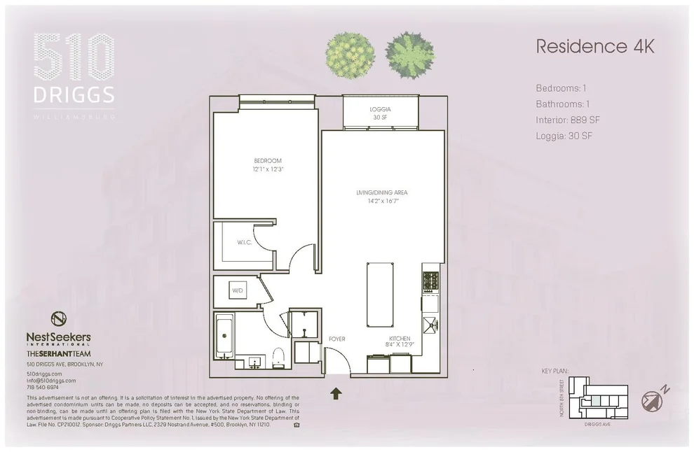 Unit for sale at 510 Driggs Avenue, Brooklyn, NY 11211