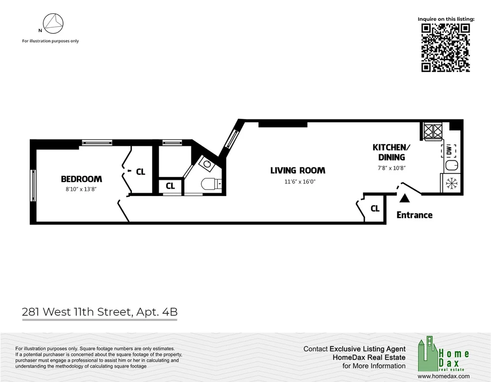 Unit for sale at 281 W 11th Street, Manhattan, NY 10014