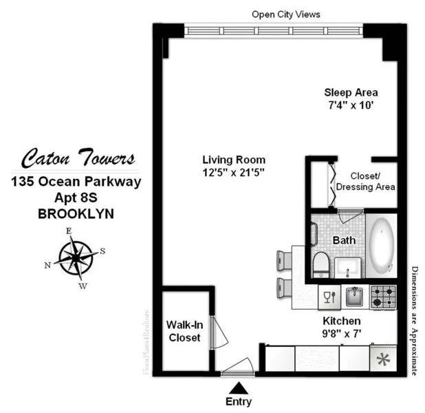 Unit for sale at 135 OCEAN Parkway, Brooklyn, NY 11218