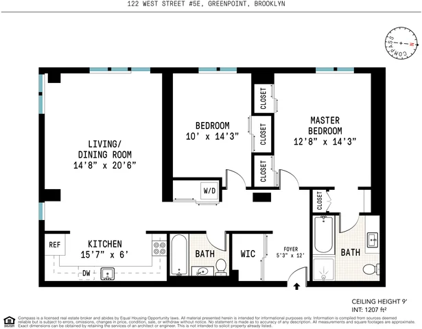 Unit for sale at 122 West Street, Brooklyn, NY 11222