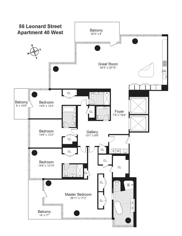 Unit for sale at 56 Leonard Street, Manhattan, NY 10013