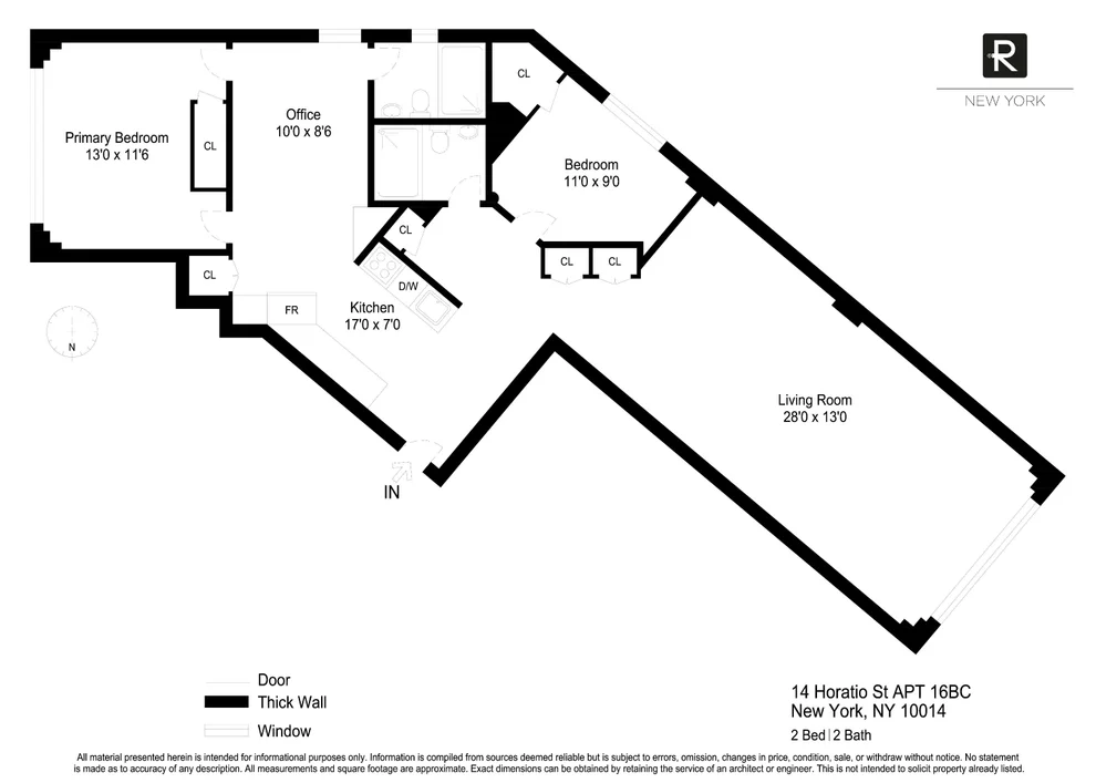 Unit for sale at 14 Horatio Street, Manhattan, NY 10014