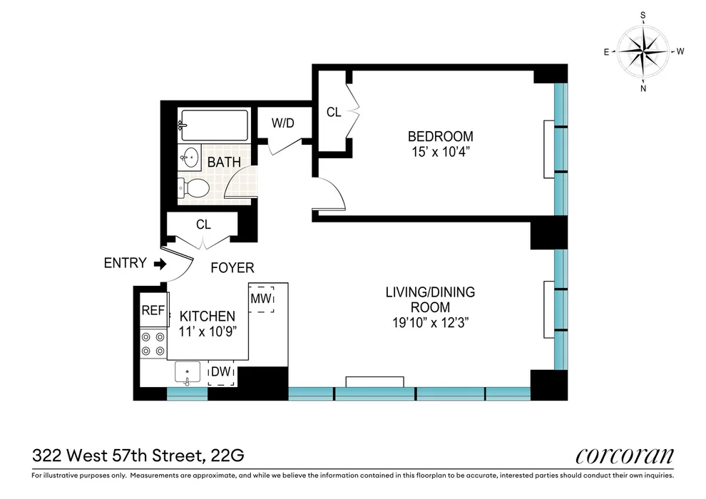 Unit for sale at 322 W 57TH Street, Manhattan, NY 10019