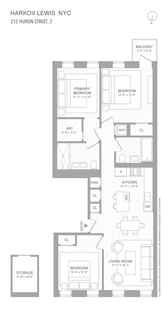 Unit for sale at 212 HURON Street, Brooklyn, NY 11222