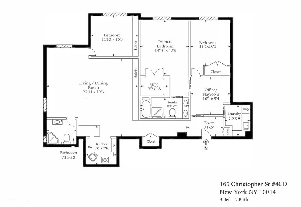 Unit for sale at 165 CHRISTOPHER Street, Manhattan, NY 10014