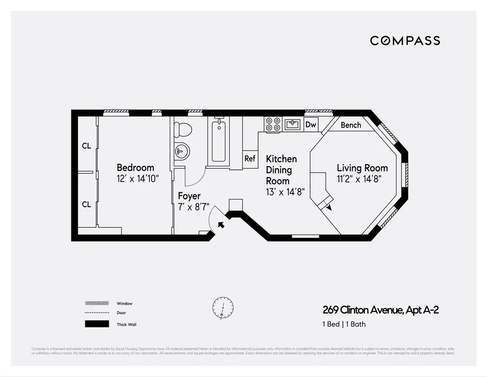 Unit for sale at 269 Clinton Avenue, Brooklyn, NY 11205