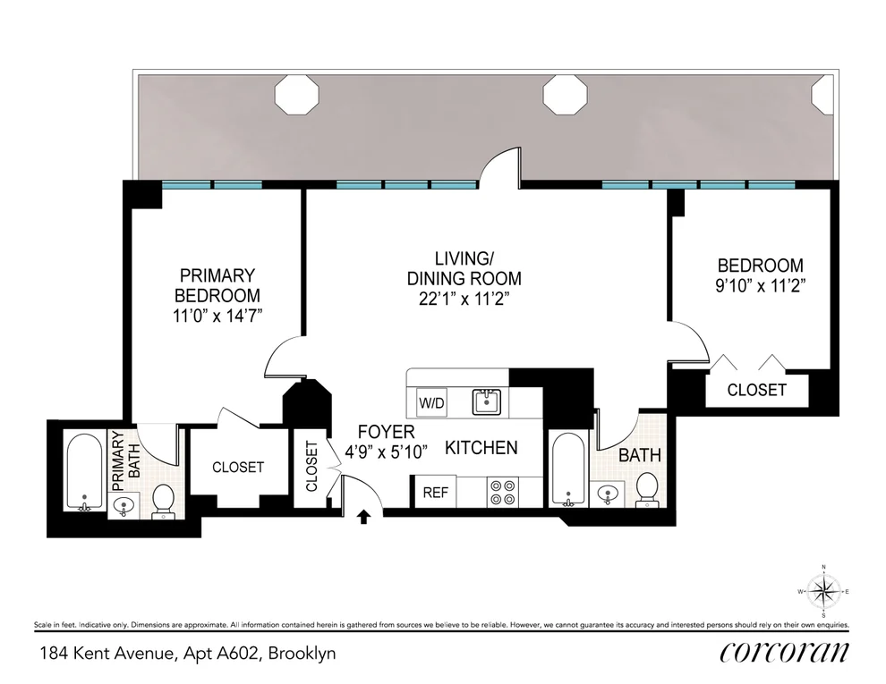 Unit for sale at 184 KENT Avenue, Brooklyn, NY 11249