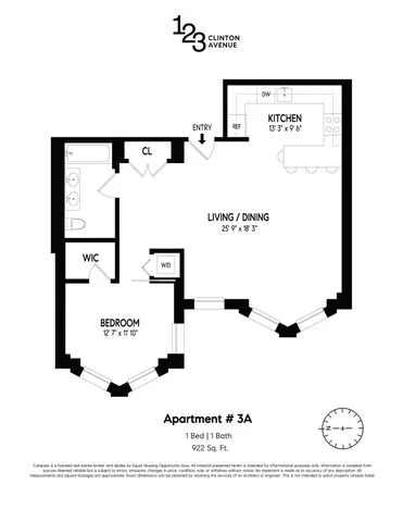 Unit for sale at 123 Clinton Avenue, Brooklyn, NY 11205