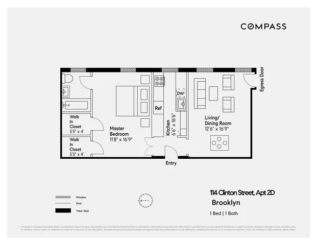 Unit for sale at 114 Clinton Street, Brooklyn, NY 11201