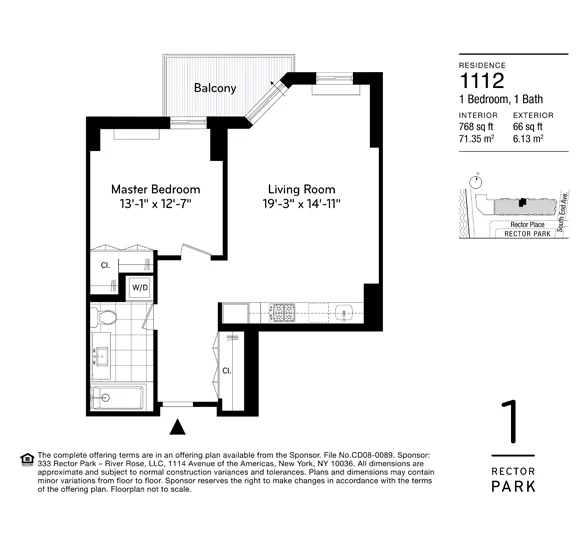 Unit for sale at 333 Rector Place, Manhattan, NY 10280
