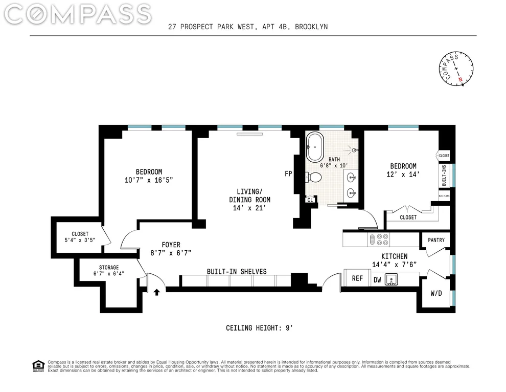 Unit for sale at 27 Prospect Park W, Brooklyn, NY 11215