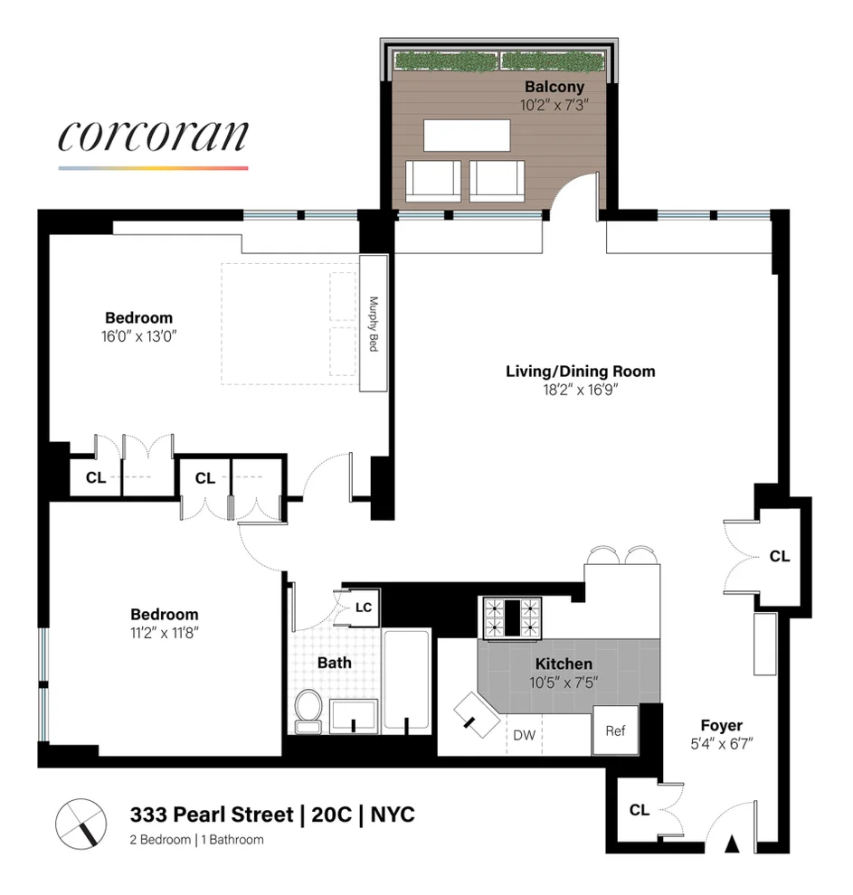 Unit for sale at 333 PEARL Street, Manhattan, NY 10038