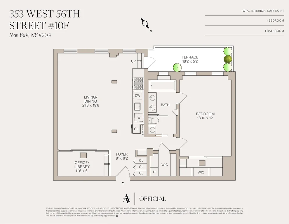 Unit for sale at 353 W 56th Street, Manhattan, NY 10019