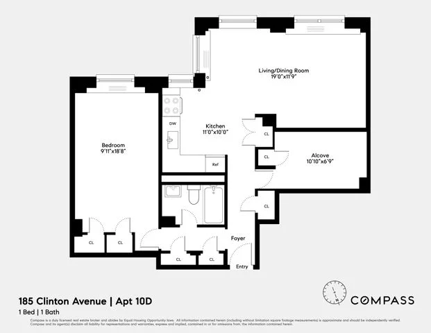 Unit for sale at 185 Clinton Avenue, Brooklyn, NY 11205