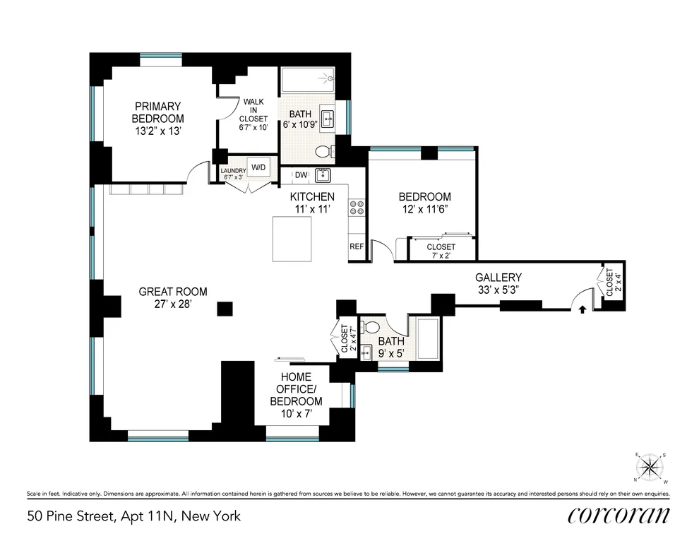 Unit for sale at 50 Pine Street, Manhattan, NY 10005