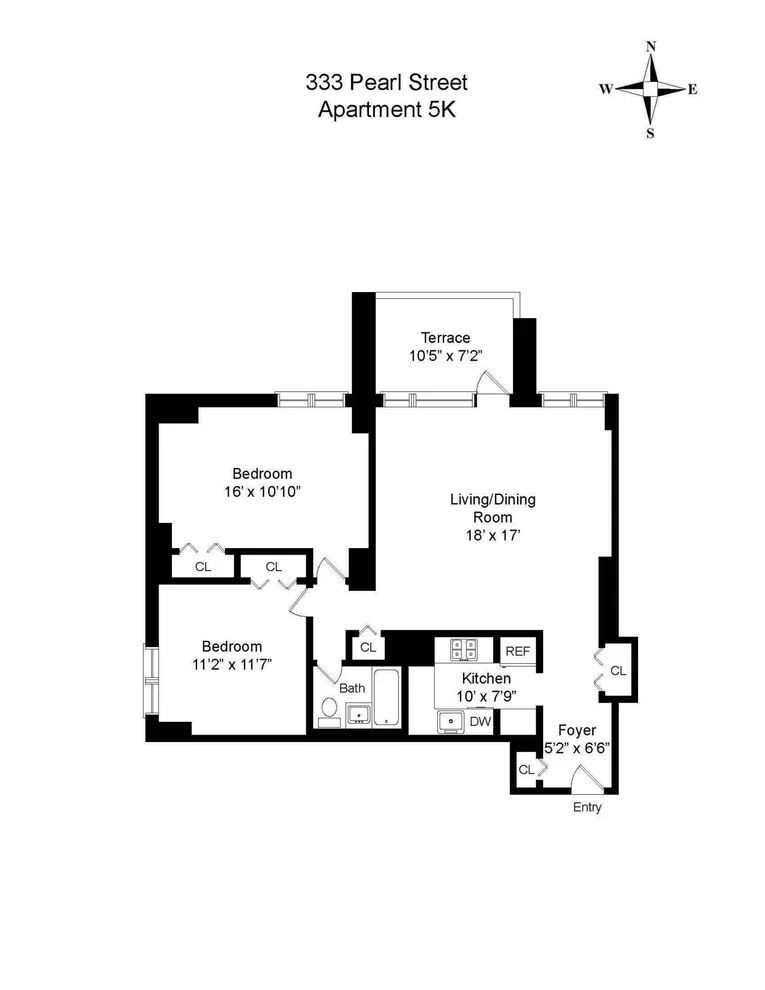 Unit for sale at 333 Pearl Street, Manhattan, NY 10038