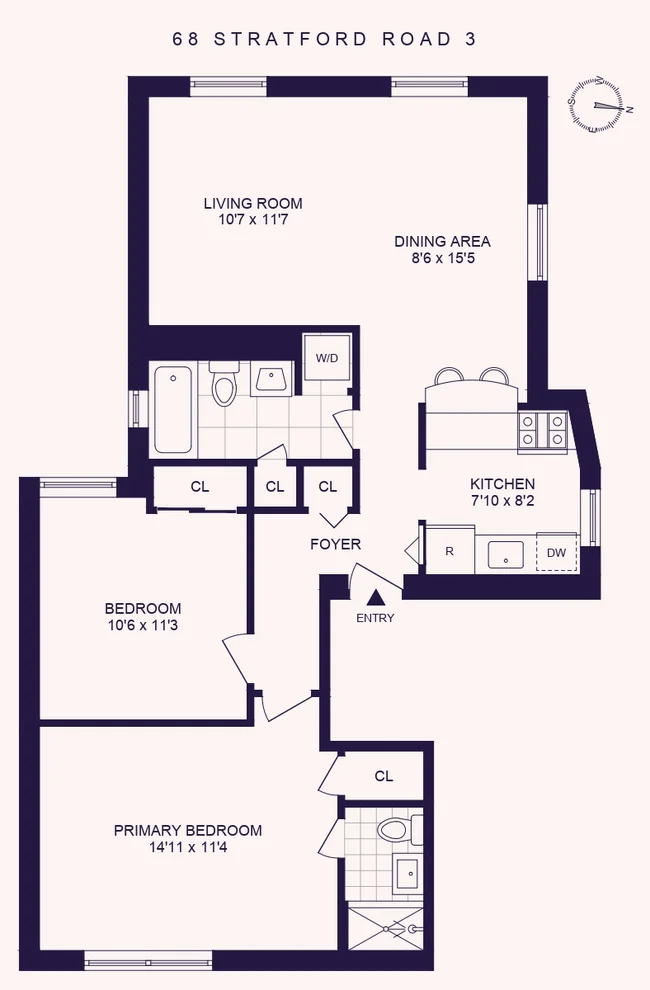 Unit for sale at 68 STRATFORD Road, Brooklyn, NY 11218
