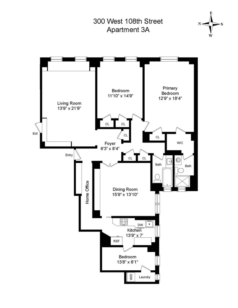 Unit for sale at 300 W 108TH Street, Manhattan, NY 10025