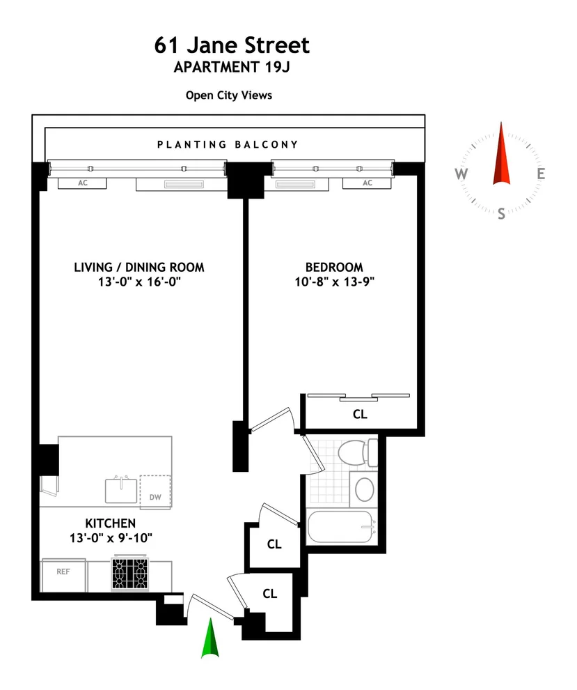 Unit for sale at 61 Jane Street, Manhattan, NY 10014