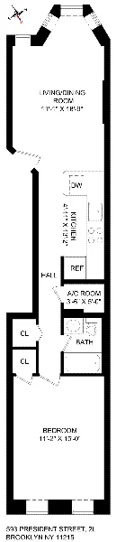 Unit for sale at 593 PRESIDENT Street, Brooklyn, NY 11215