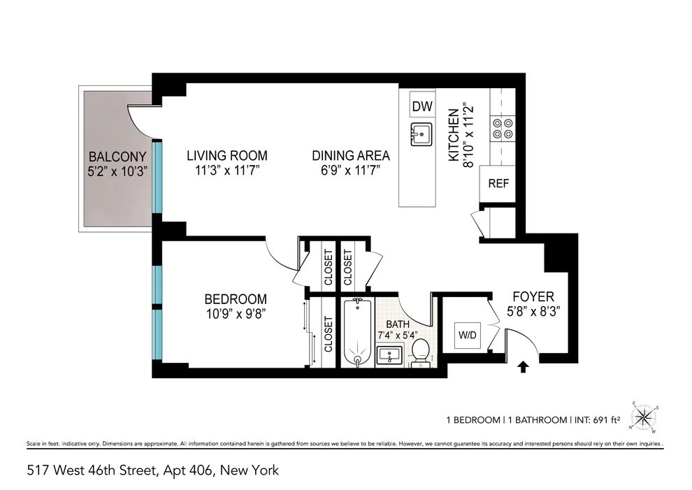 Unit for sale at 517 W 46TH Street, Manhattan, NY 10036