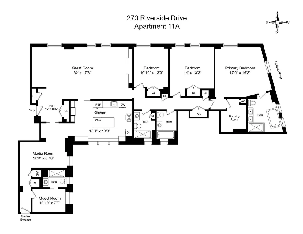 Unit for sale at 270 RIVERSIDE Drive, Manhattan, NY 10025