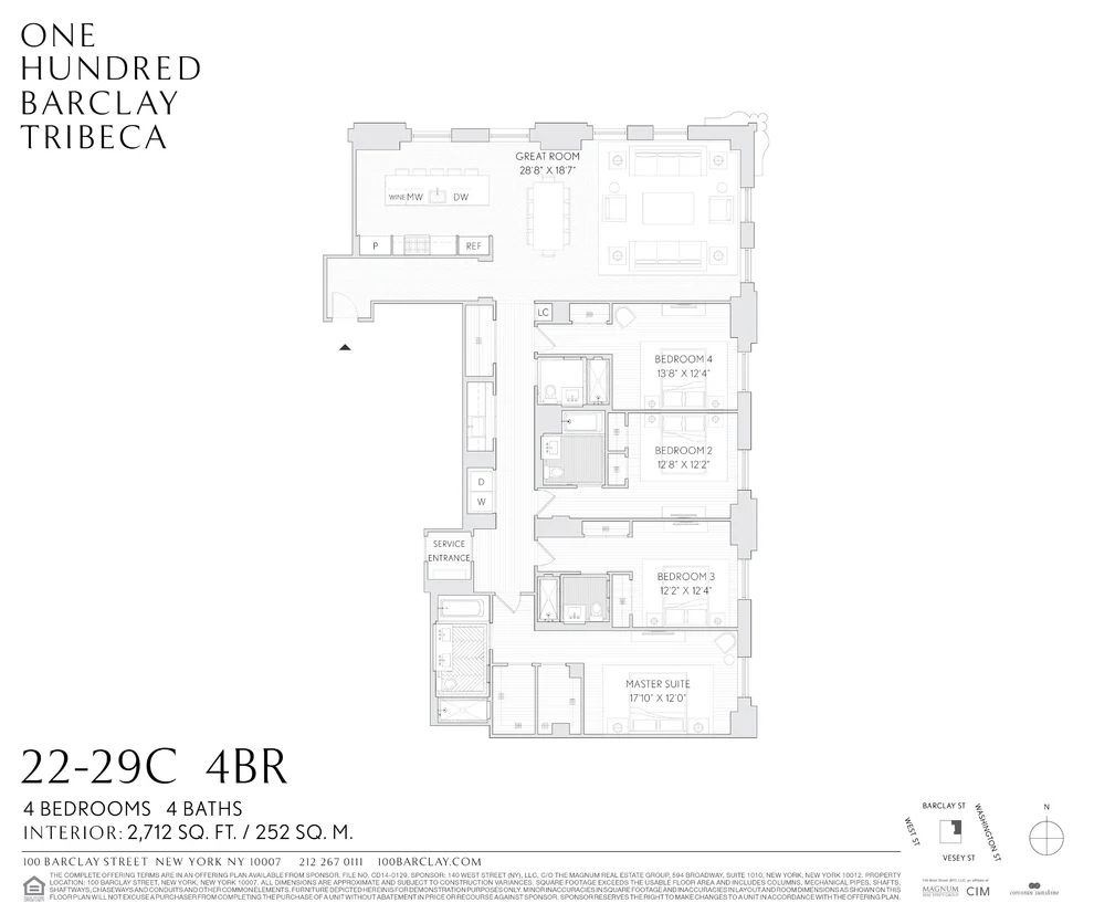 Unit for sale at 100 Barclay Street, Manhattan, NY 10007