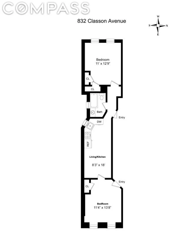 Unit for sale at 832 Classon Avenue, Brooklyn, NY 11238