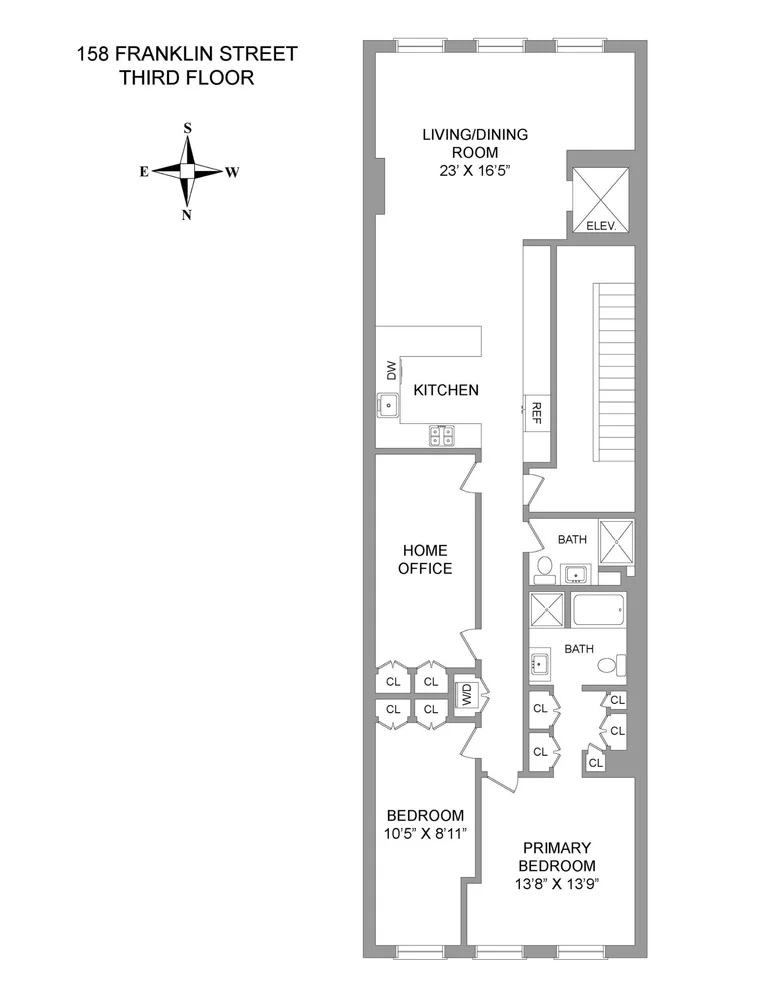 Unit for sale at 158 FRANKLIN Street, Manhattan, NY 10013