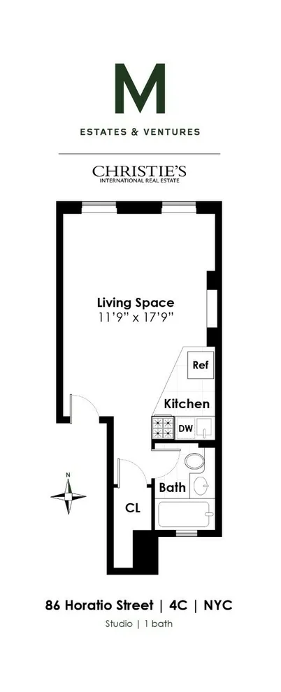Unit for sale at 86 HORATIO Street, Manhattan, NY 10014