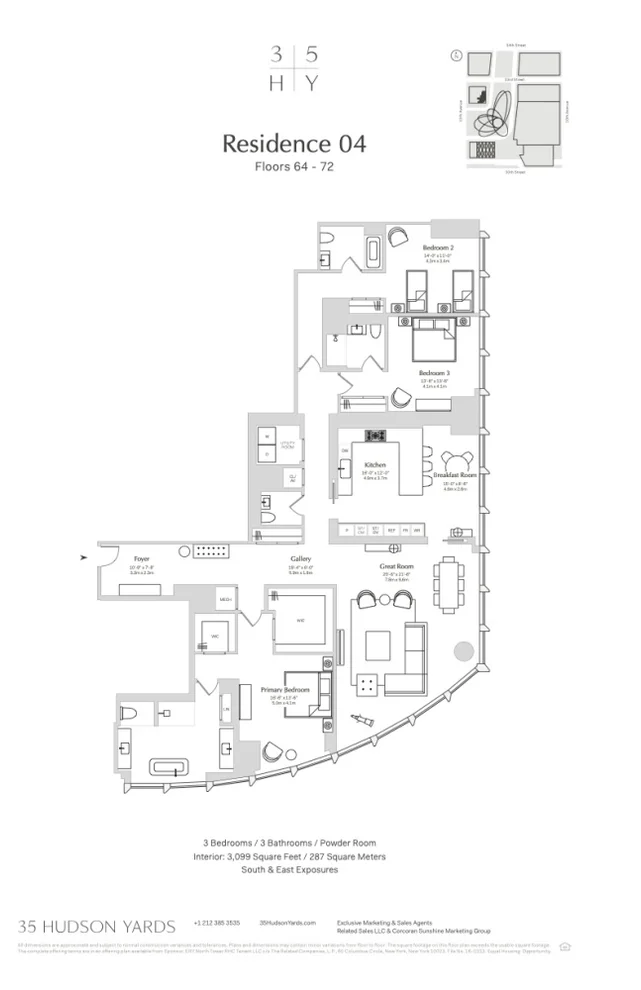 Unit for sale at 35 HUDSON YARDS, Manhattan, NY 10001