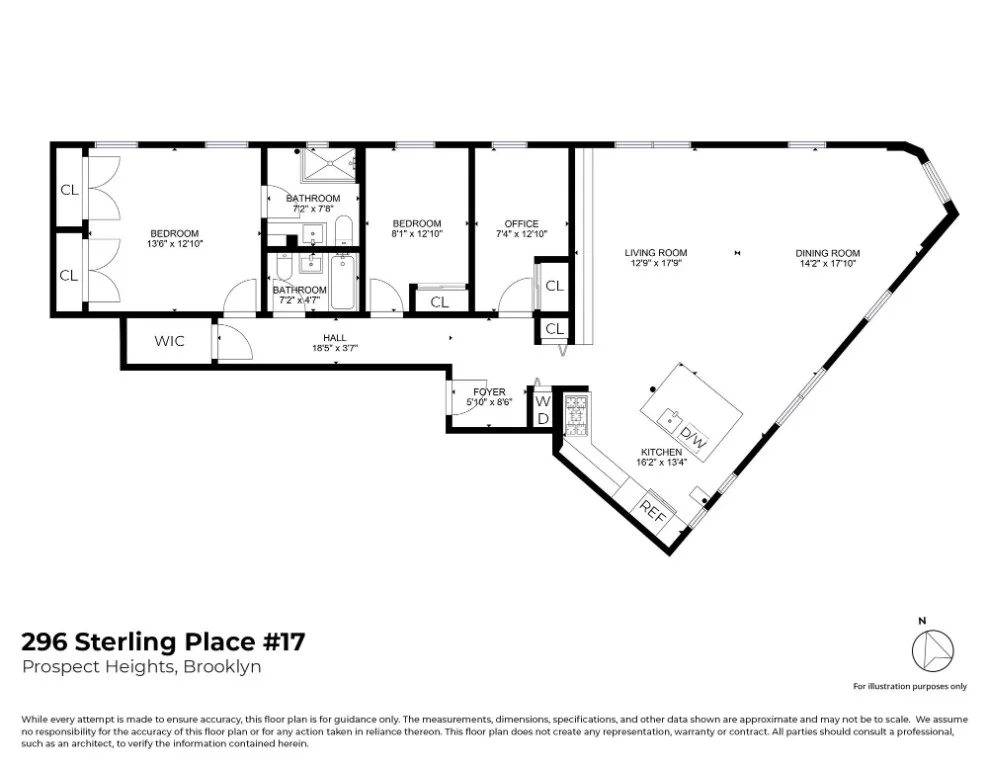 Unit for sale at 296 Sterling Place, Brooklyn, NY 11238