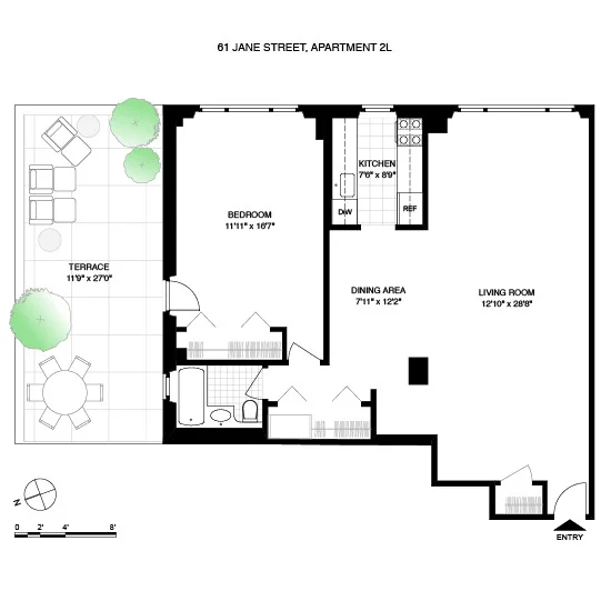 Unit for sale at 61 JANE Street, Manhattan, NY 10014
