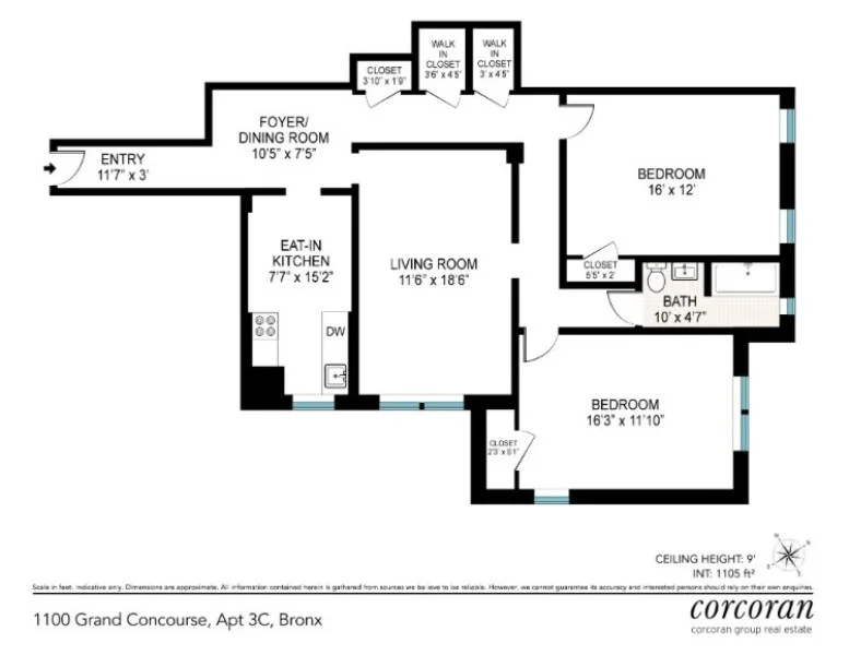 Unit for sale at 1100 Grand Concourse, Bronx, NY 10456