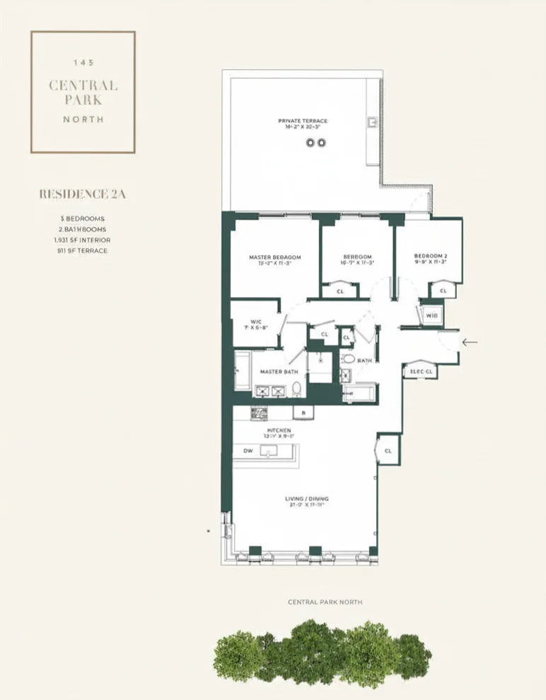 Unit for sale at 145 Central Park N, Manhattan, NY 10026