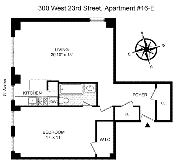 Unit for sale at 300 W 23RD Street, Manhattan, NY 10011