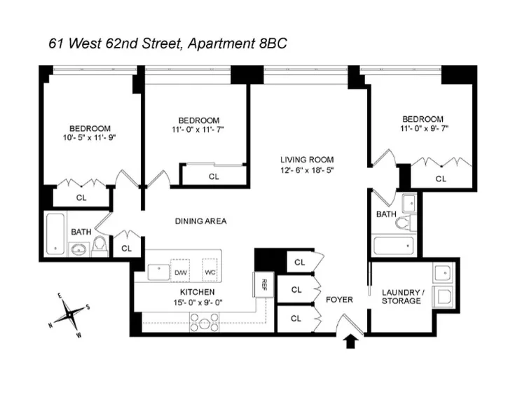 Unit for sale at 61 W 62ND Street, Manhattan, NY 10023