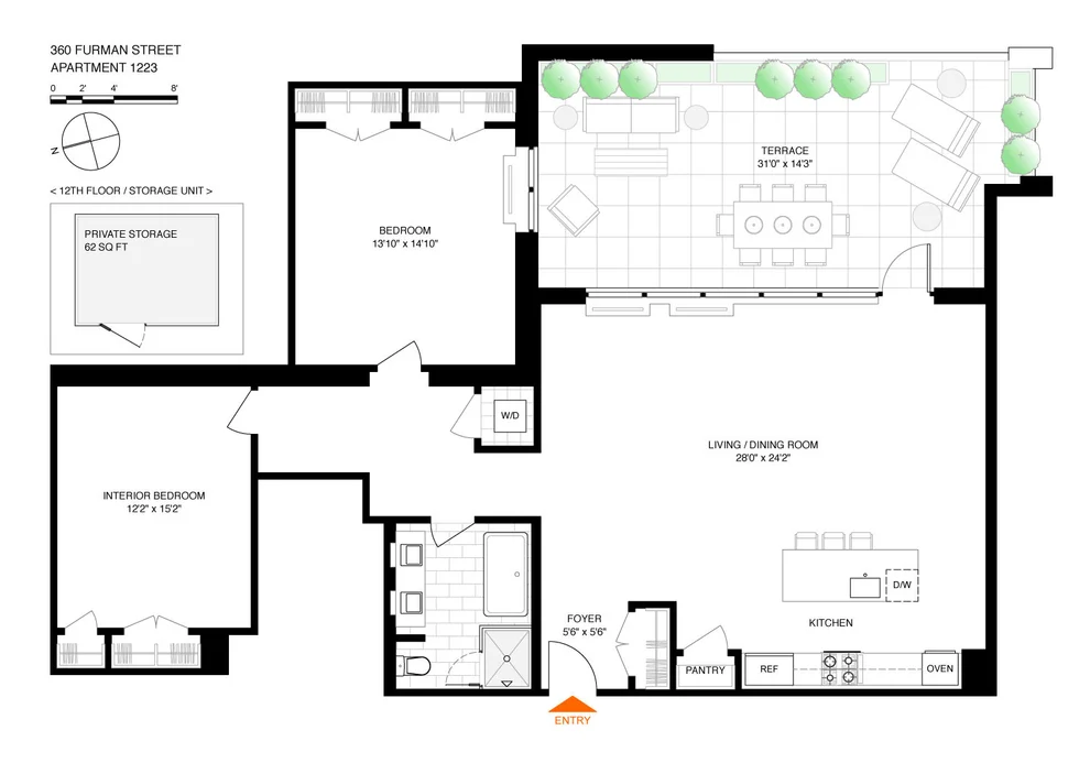 Unit for sale at 360 Furman Street, Brooklyn, NY 11201