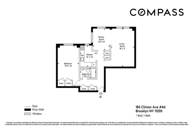 Unit for sale at 185 Clinton Avenue, Brooklyn, NY 11205