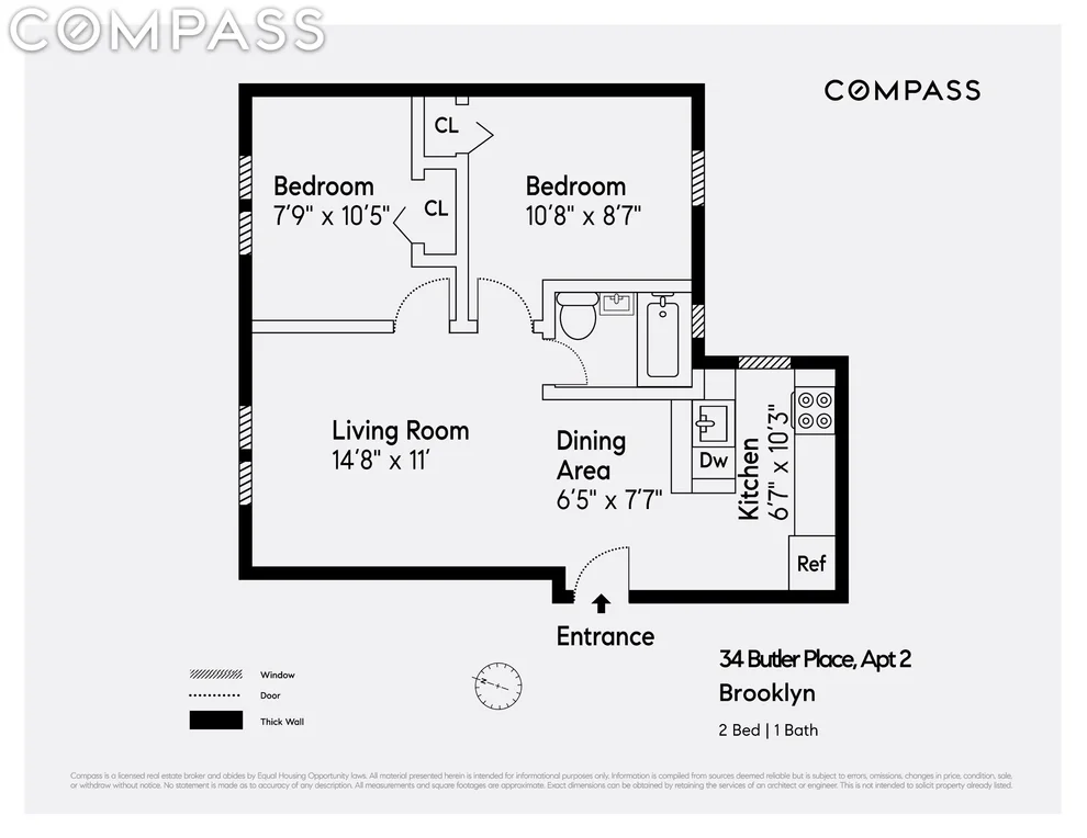 Unit for sale at 34 Butler Place, Brooklyn, NY 11238