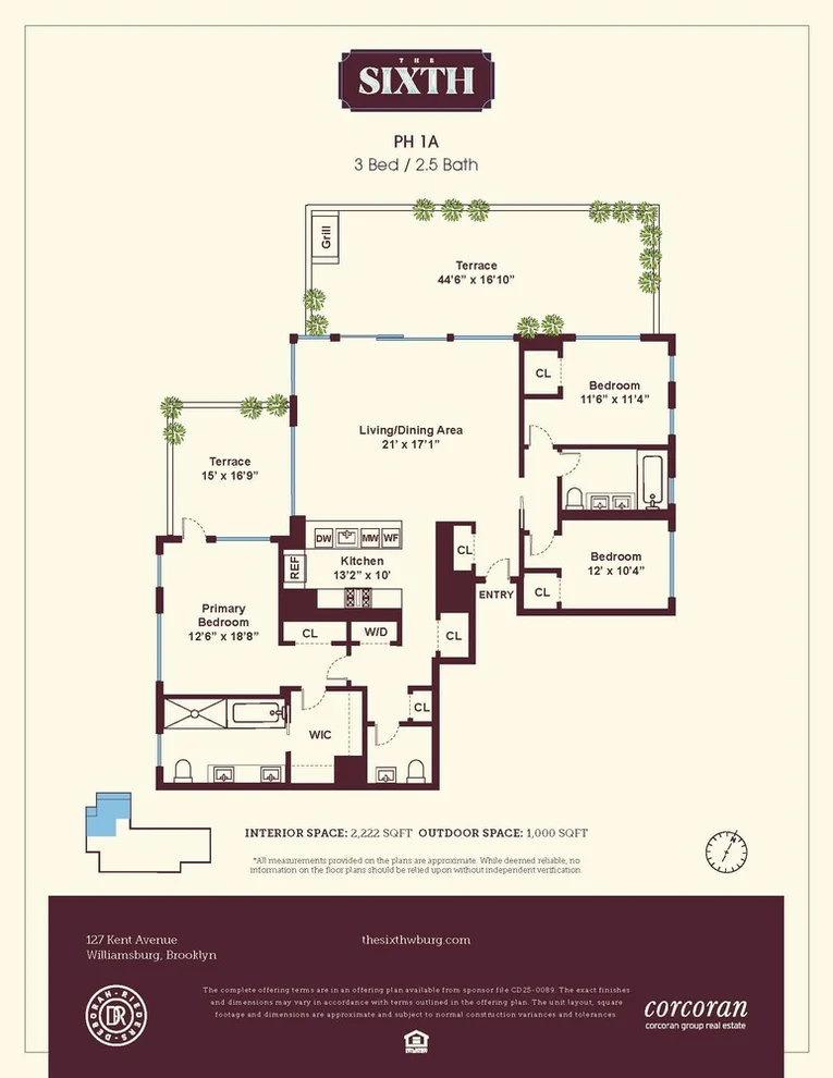 Unit for sale at 127 KENT Avenue, Brooklyn, NY 11249