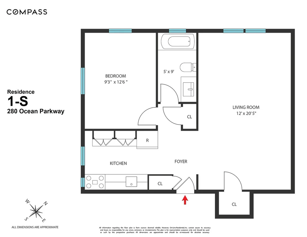 Unit for sale at 280 Ocean Parkway, Brooklyn, NY 11218