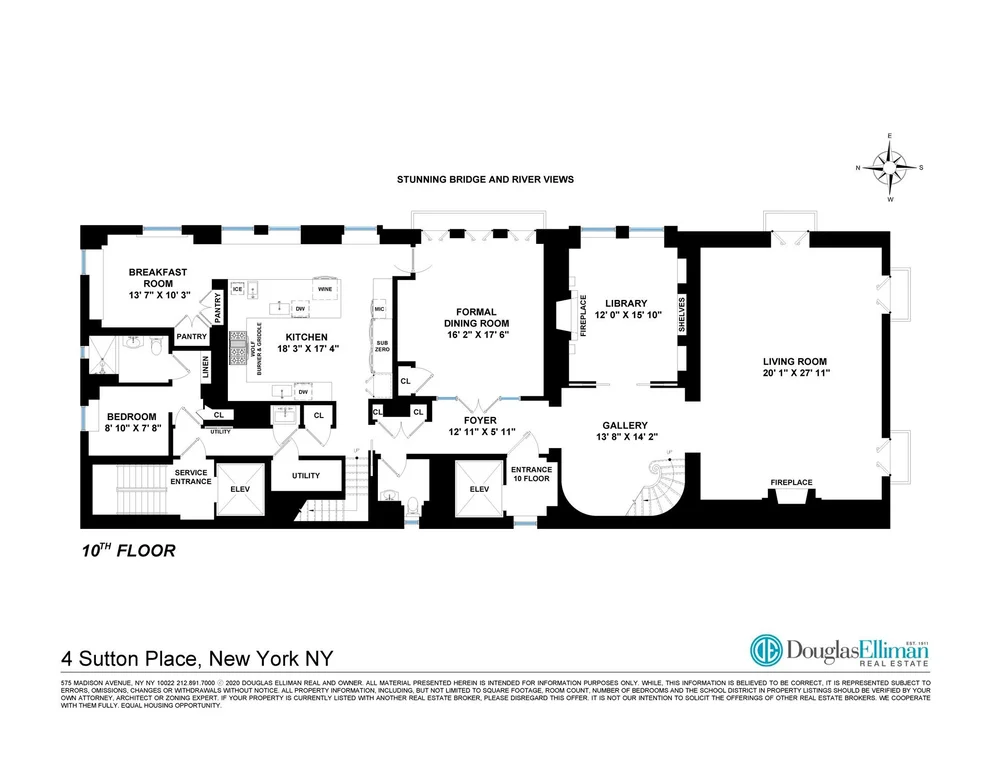 Unit for sale at 4 SUTTON Place, Manhattan, NY 10022